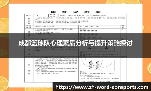 成都篮球队心理素质分析与提升策略探讨